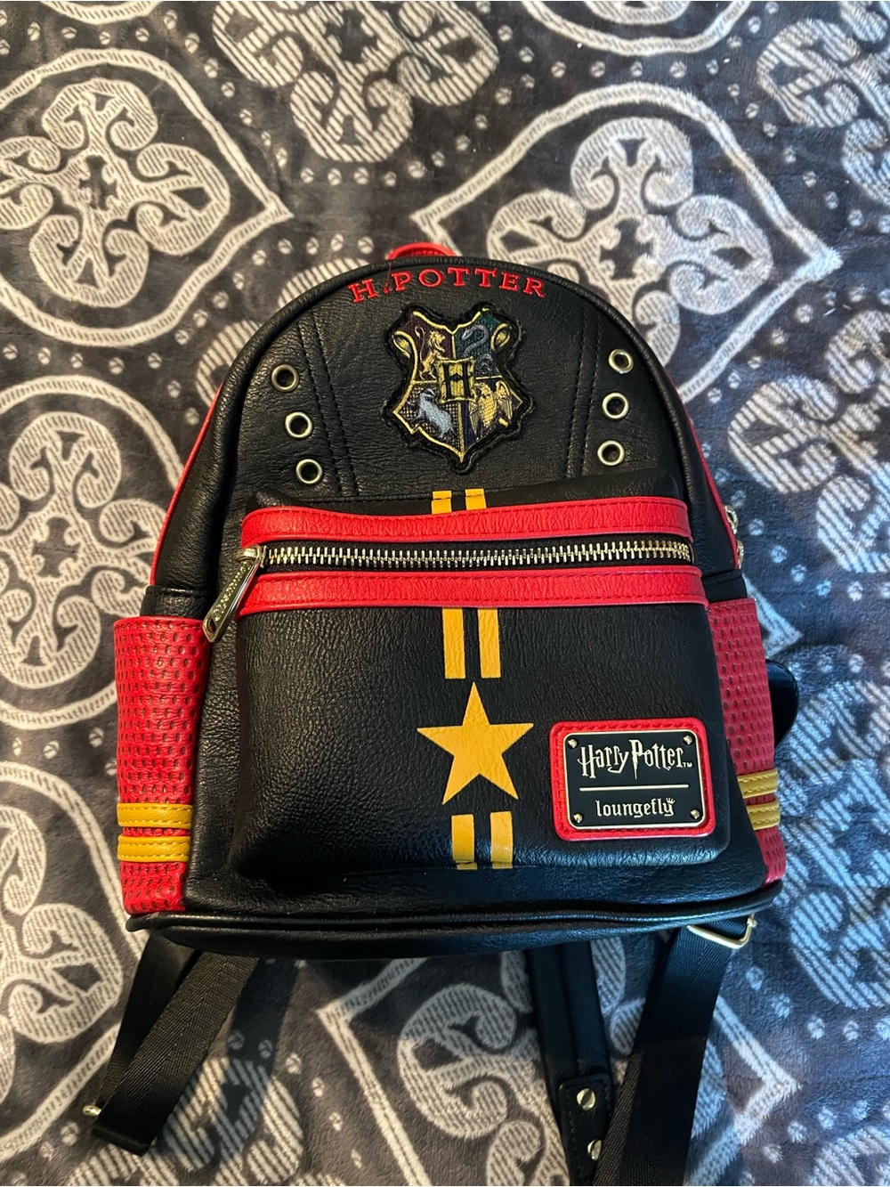 Loungefly Harry Potter Black & Red Mini Backpack